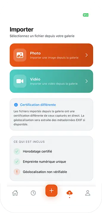 Étape 3 Certifiles — Certification instantanée avec horodatage eIDAS