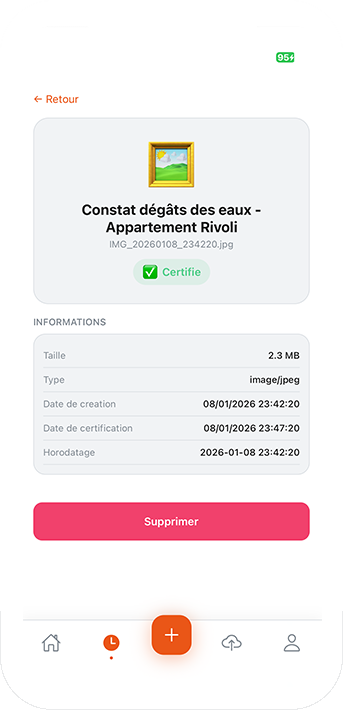 Étape 4 Certifiles — Partage du certificat avec QR Code de vérification