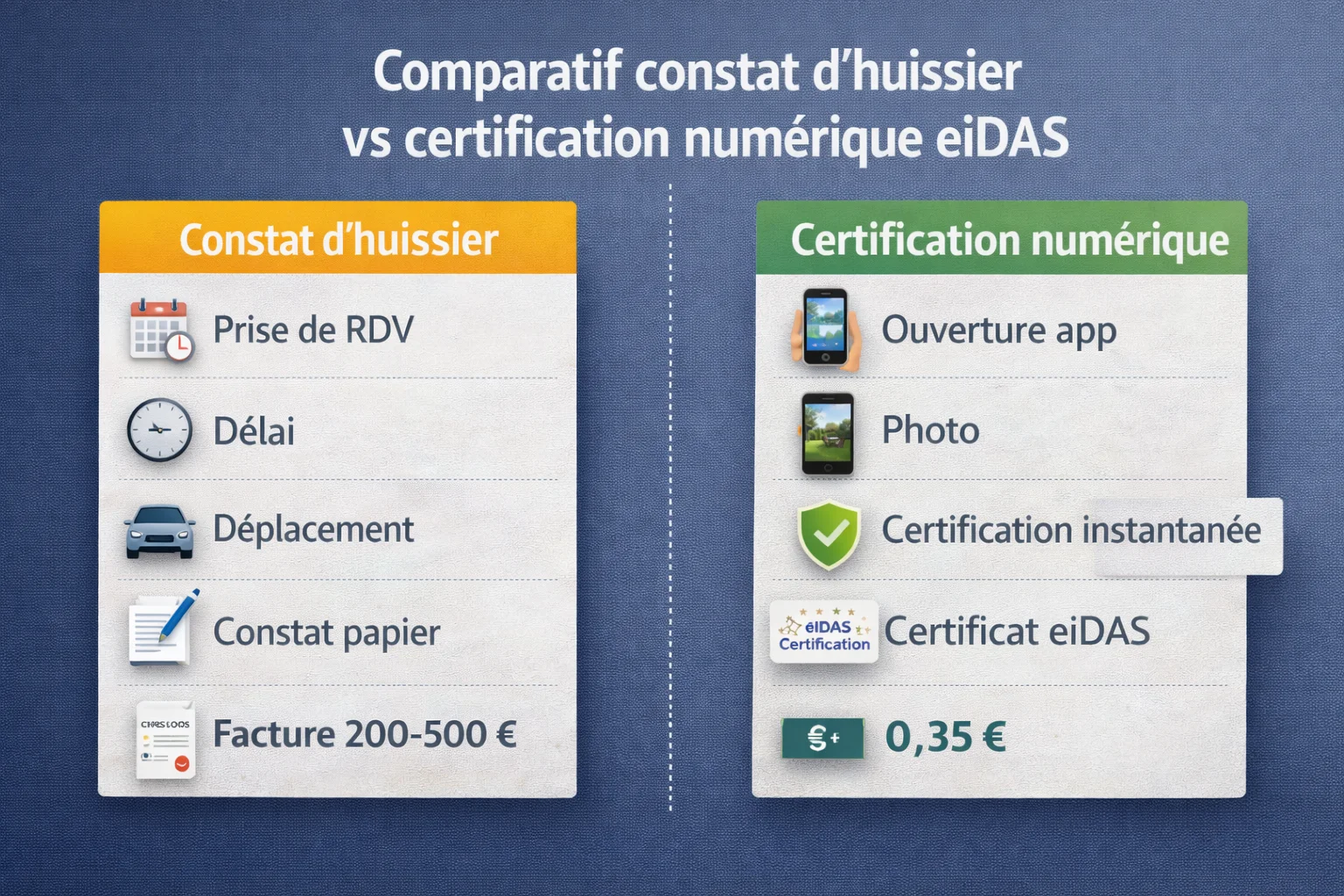 alternative numérique constat huissier